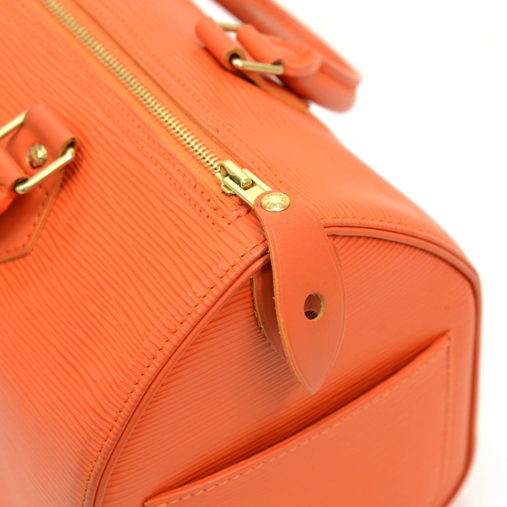 Louis Vuitton Speedy 35 Orange Leather ref.498752 - Joli Closet