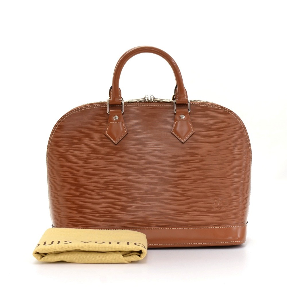 Alma leather handbag Louis Vuitton Brown in Leather - 37670665