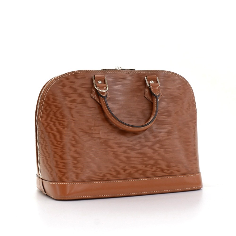 Alma leather handbag Louis Vuitton Brown in Leather - 36116316
