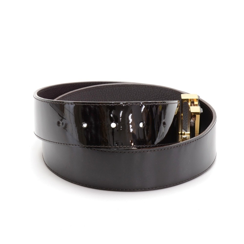 Patent leather belt Louis Vuitton Purple size Not specified