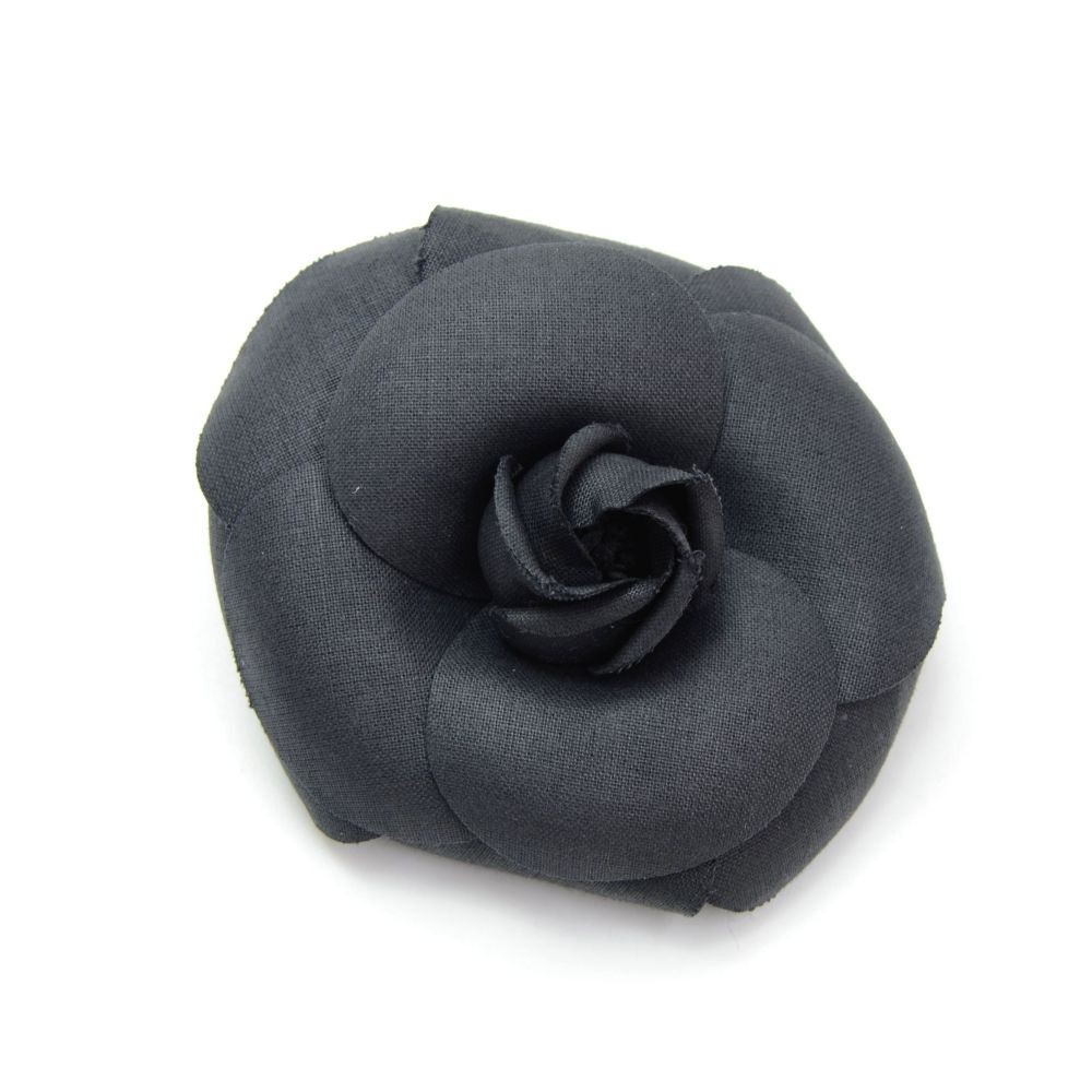 Chanel Chanel Black Camellia Flower Brooch Pin