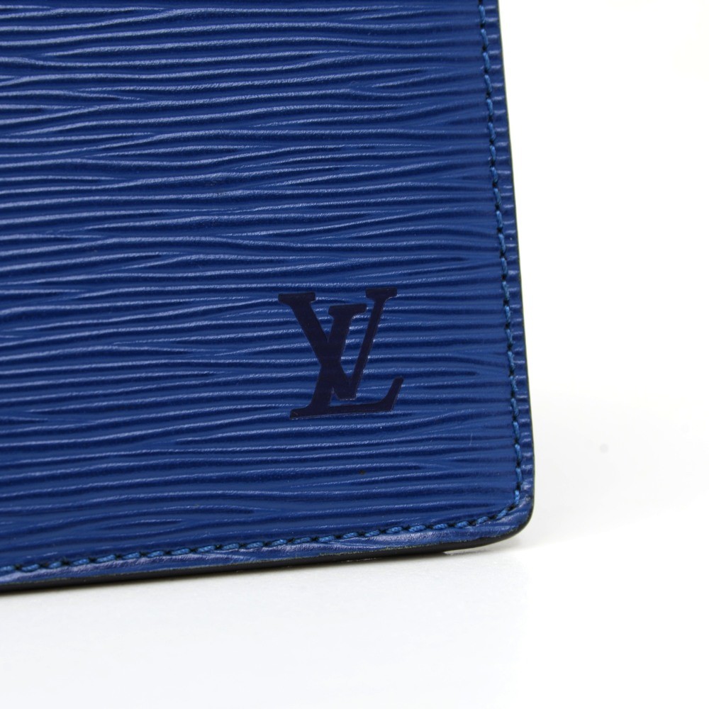 Good Condition Louis Vuitton Riviera A4 Storage Epi Leather Blue from JAPAN