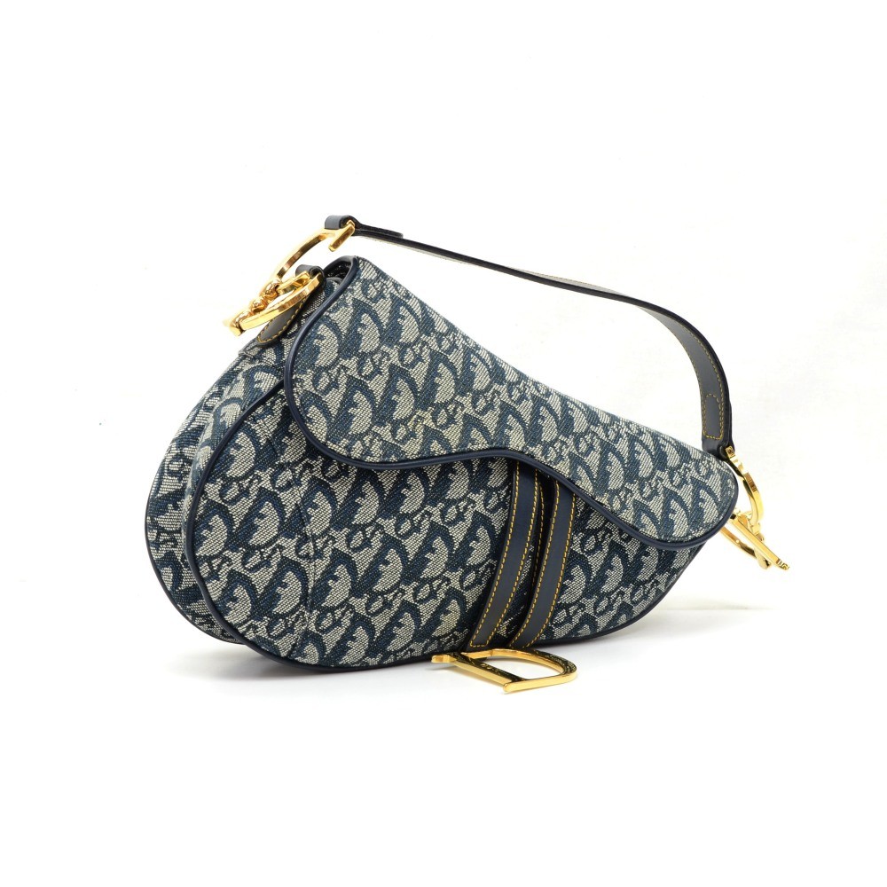 Christian Dior Vintage Diorissimo Saddle Pochette - Blue Shoulder Bags,  Handbags - CHR352293