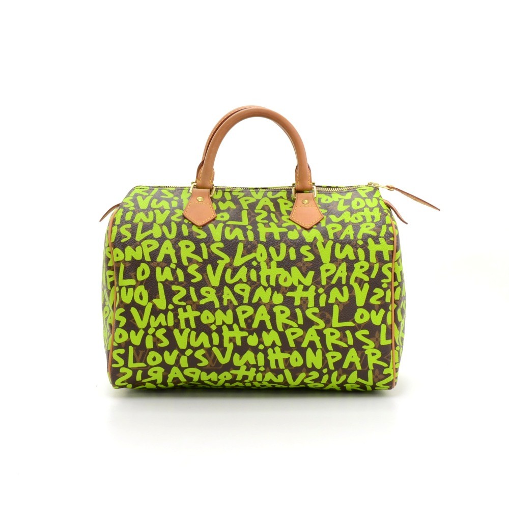 LOUIS VUITTON MONOGRAM Perfo Green SPEEDY 30 Bag Handbag #10 Rise-on
