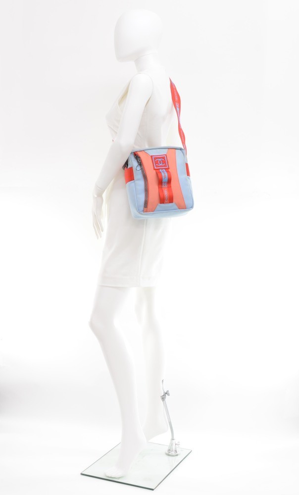 Chanel Chanel Sports Line Red x Blue Canvas Shoulder Bag