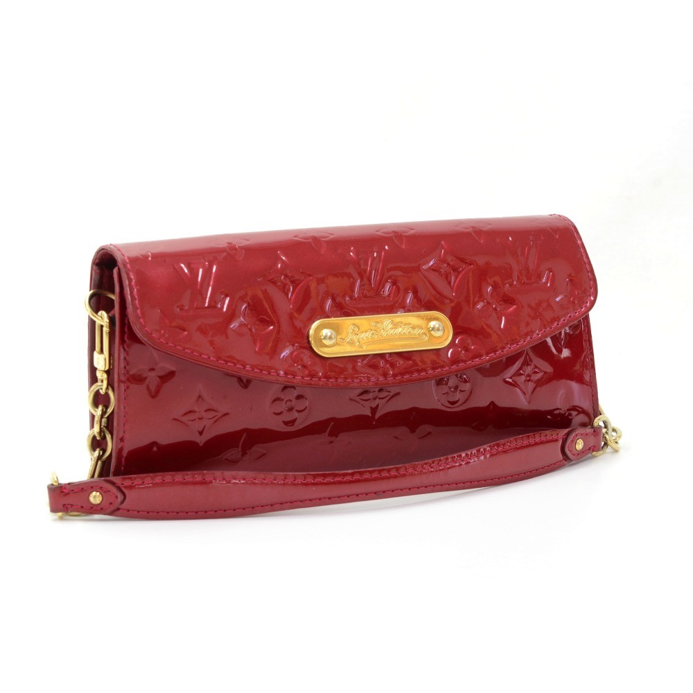 Sunset boulevard patent leather handbag Louis Vuitton Red in