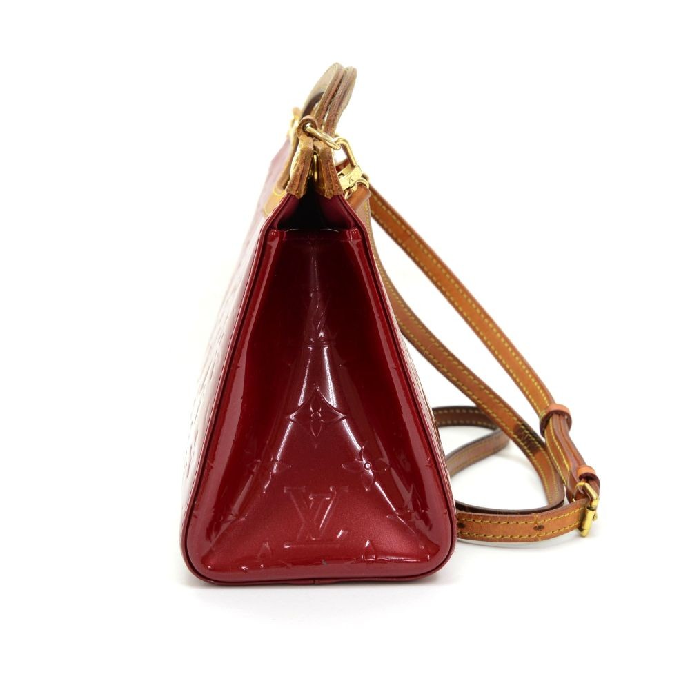Louis Vuitton Rossmore Amante Burgundy Patent Leather Clutch Gold Hardware