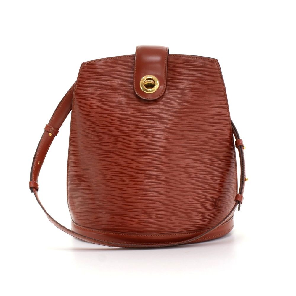 Louis Vuitton LV Cluny Kenyan Handbag EPI Brown Leather Bag
