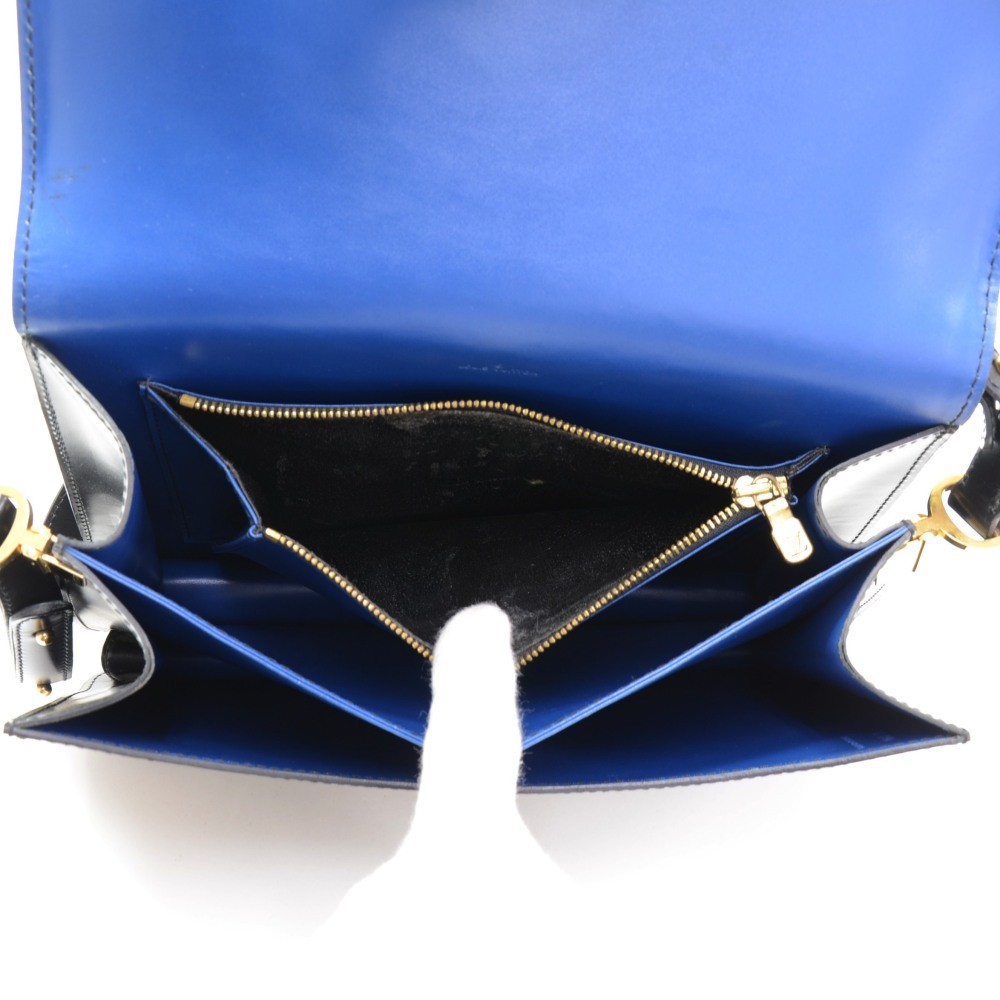LOUIS VUITTON Friedland Black & Blue Epi Shoulder Bag 