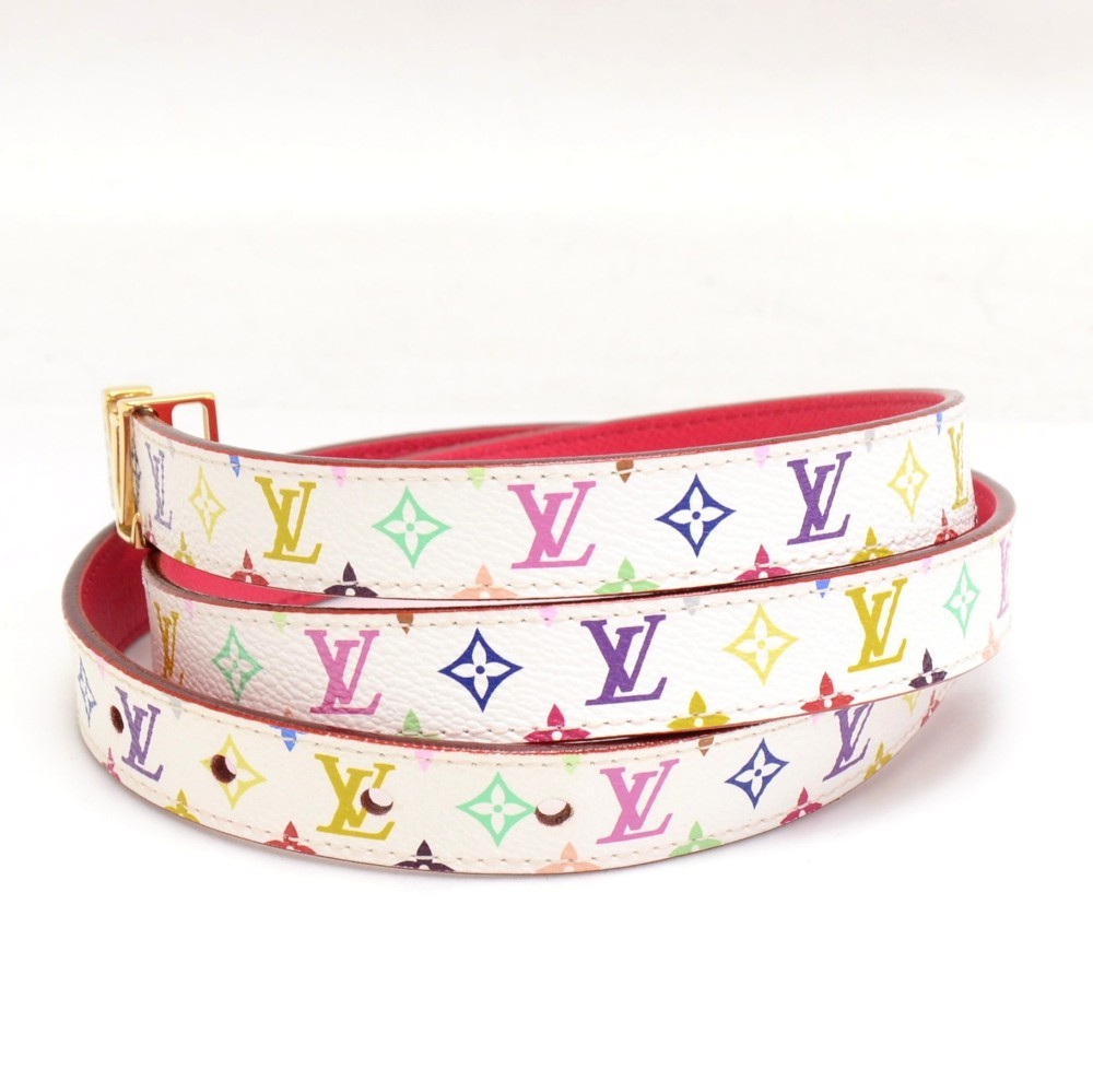 Louis Vuitton 20mm White Multicolor Monogram Leather Belt- Size 90/36 For  Sale at 1stDibs  louis vuitton belt colorful, multicolor louis vuitton belt,  louis vuitton belt multicolor