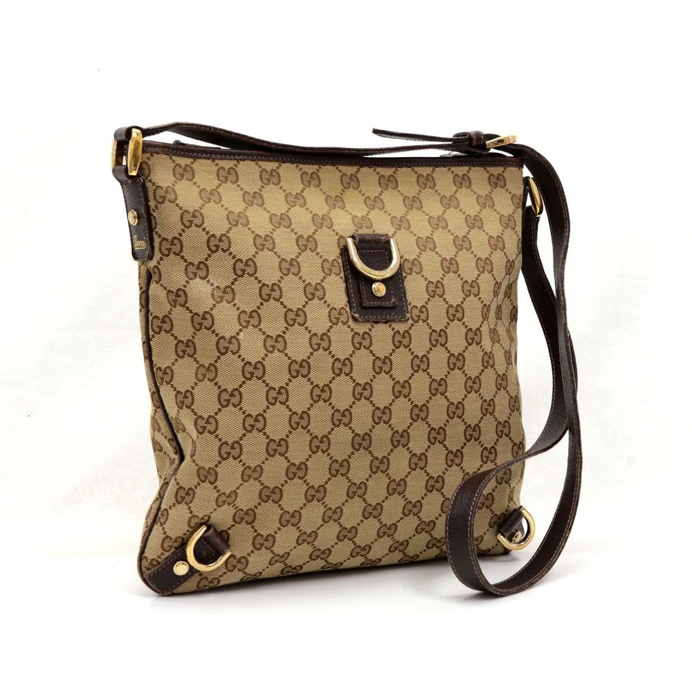 Abbey - GG - Brown - GUCCI - 130939 – dct - Leather - Pouch - Bag
