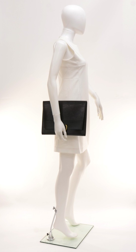 Louis Vuitton Black Electric Epi Leather Lena Clutch Bag - Yoogi's Closet