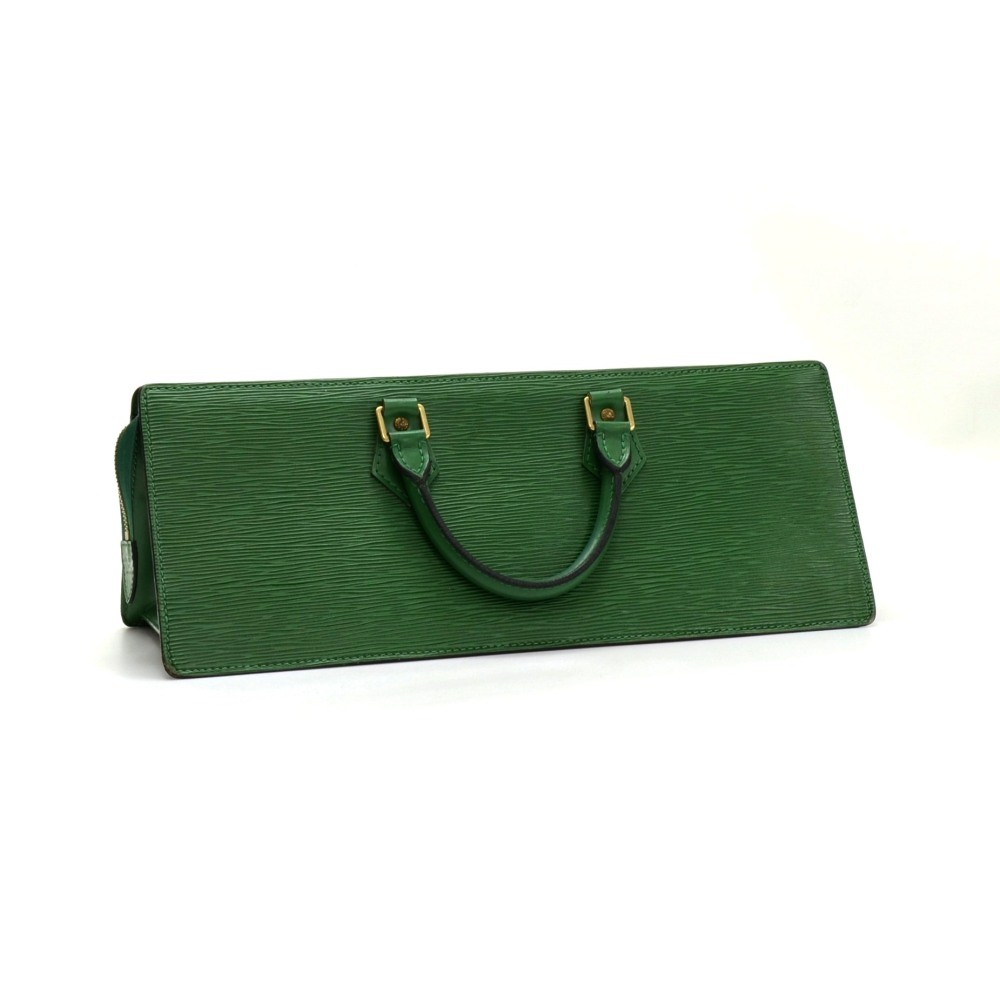 Vintage Louis Vuitton Green Epi Tote Bag in V Shaped Triangle