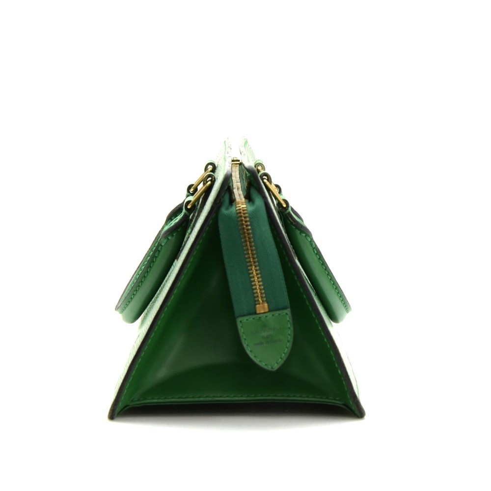 Louis Vuitton Vintage Green Epi Leather Sac Triangle Tricot Bag at 1stDibs