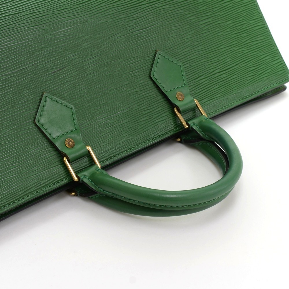 Louis Vuitton Vintage Green Epi Leather Sac Triangle Tricot Bag at 1stDibs