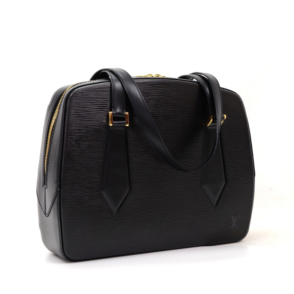 Louis Vuitton Voltaire Noir Zip Tote 228883 Black Epi Leather Shoulder Bag, Louis Vuitton