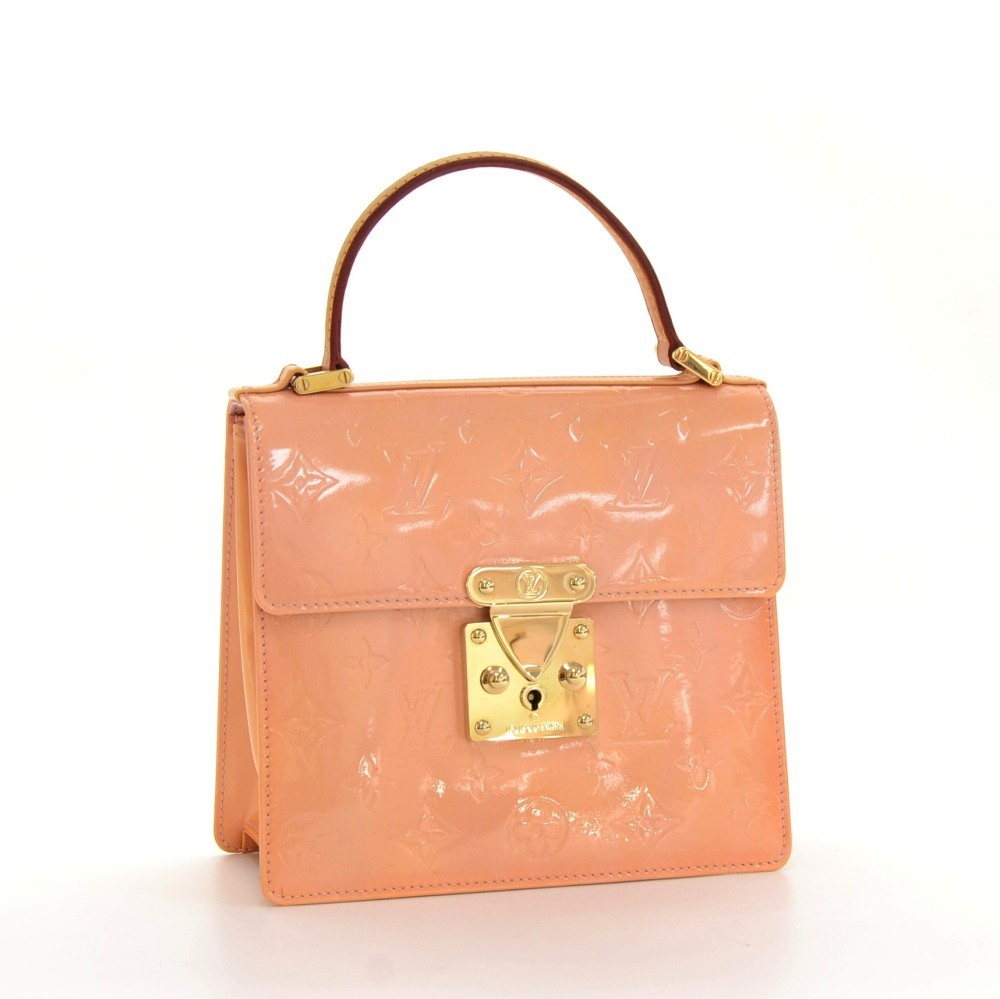 Spring street patent leather handbag Louis Vuitton Pink in Patent leather -  36031463