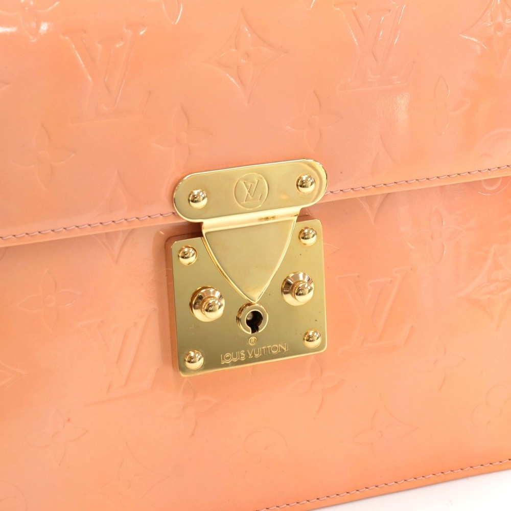 LOUIS VUITTON Vernis Spring Street Hand Bag Marshmallow Pink