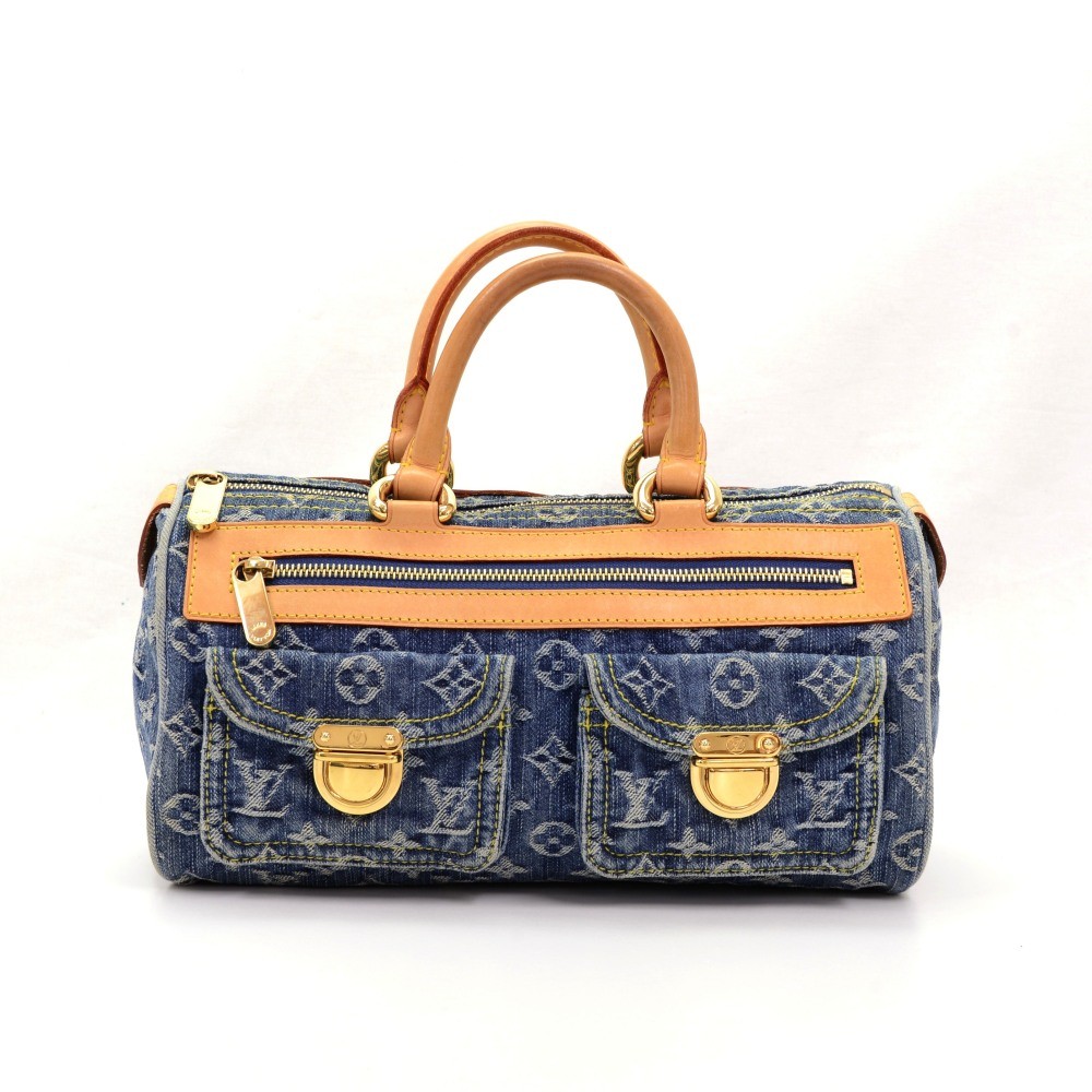 Louis Vuitton, Bags, Louis Vuitton Monogram Denim Neo Speedy Blue