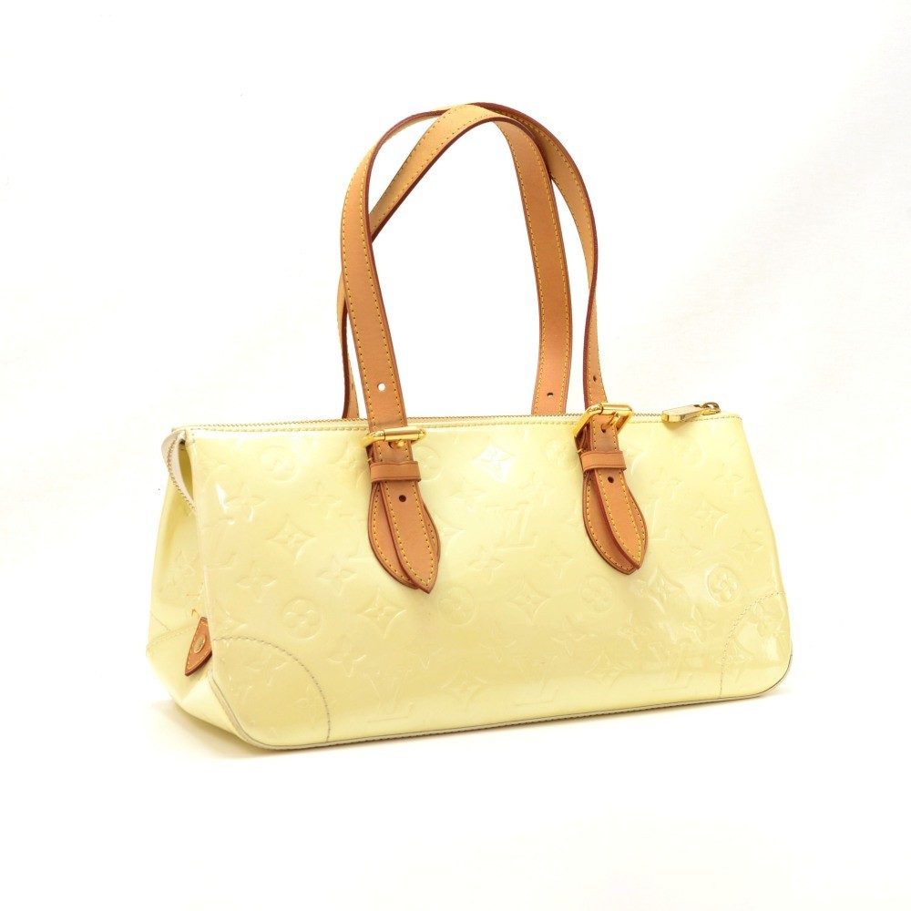 Authenticated Used Louis Vuitton LOUIS VUITTON Vernis Rosewood Avenue  Shoulder Bag Perle M93508 