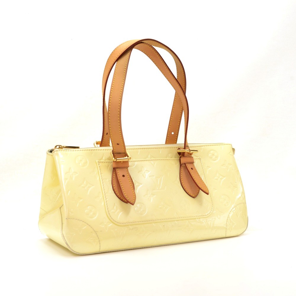 Authenticated Used Louis Vuitton LOUIS VUITTON Vernis Rosewood Avenue  Shoulder Bag Perle M93508