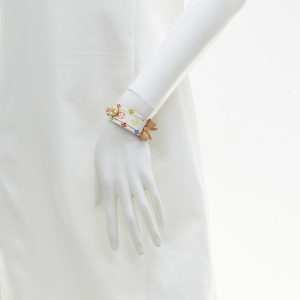 Louis Vuitton White Monogram Multicolore Brace Force Bracelet - Yoogi's  Closet