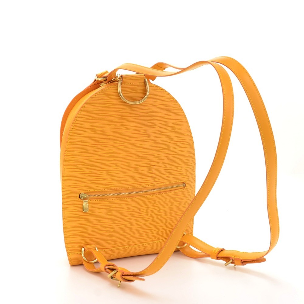 Mabillon leather backpack Louis Vuitton Yellow in Leather - 35099755