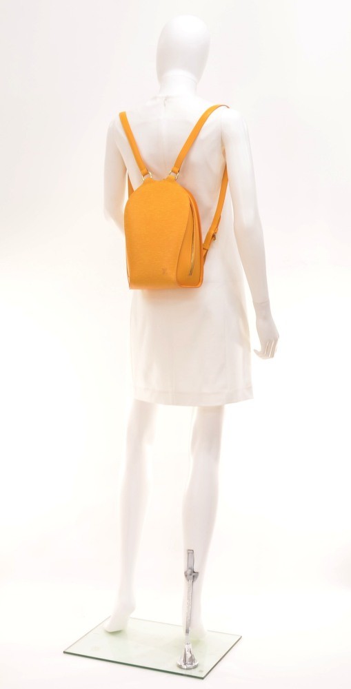 Mabillon leather backpack Louis Vuitton Yellow in Leather - 32781849