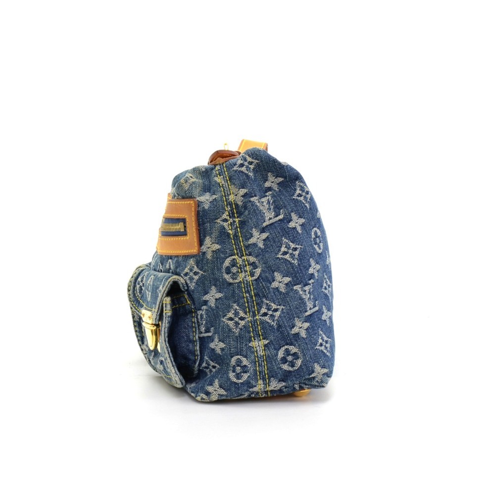 Louis Vuitton - Baggy Monogram Pm Blue Denim Shoulder bag - Catawiki