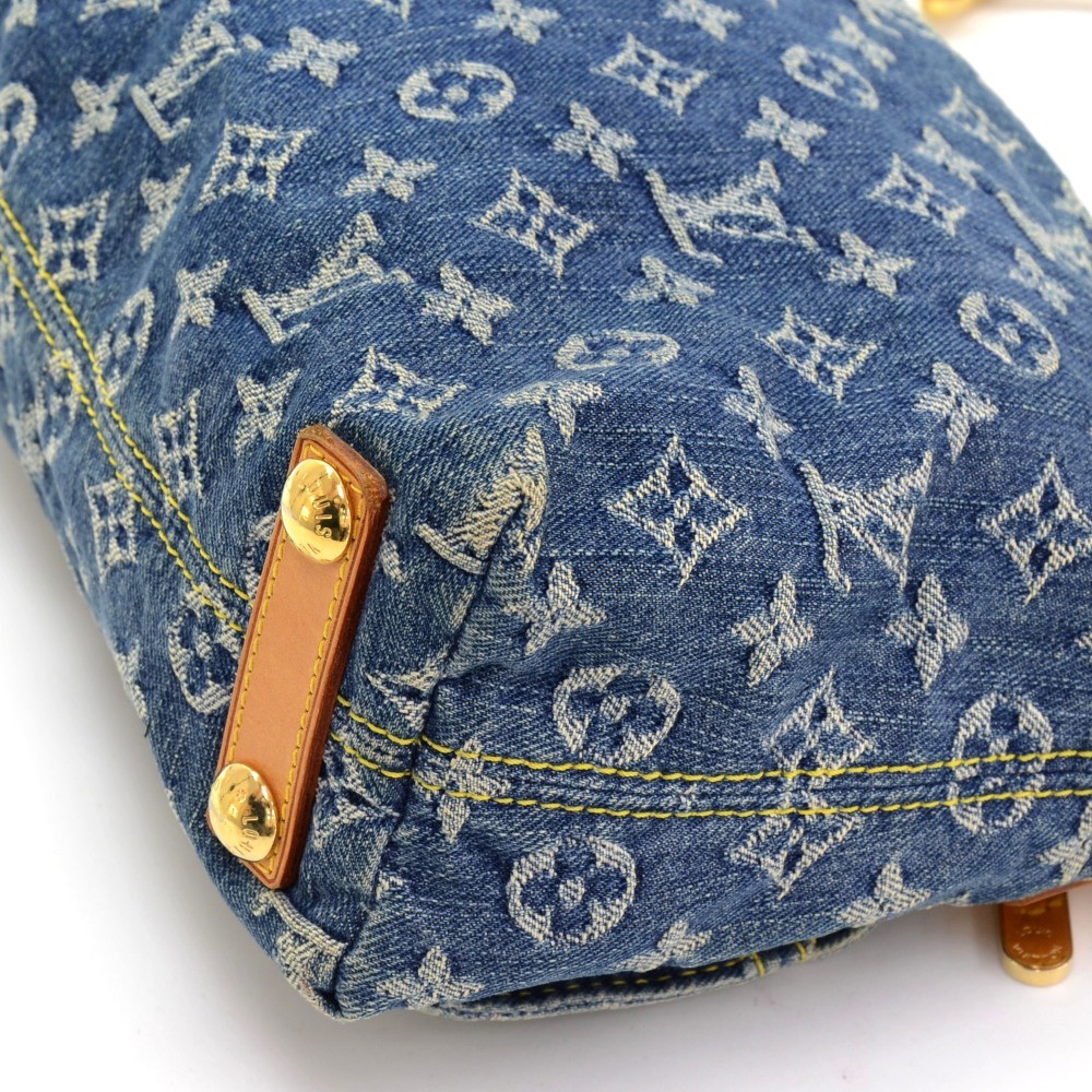 Louis Vuitton // Blue Denim Monogram Baggy PM Shoulder Bag – VSP