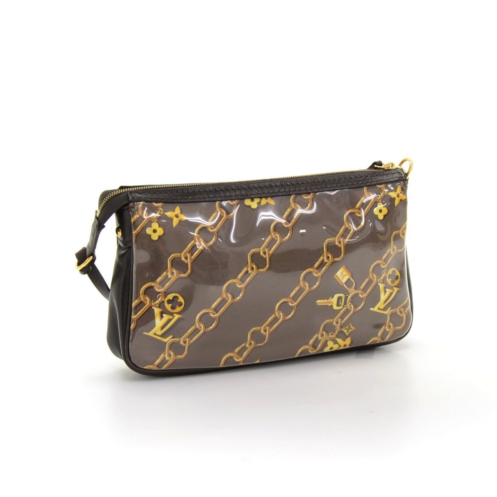 Louis Vuitton Limited Edition Brown Monogram Charms Pochette Bag