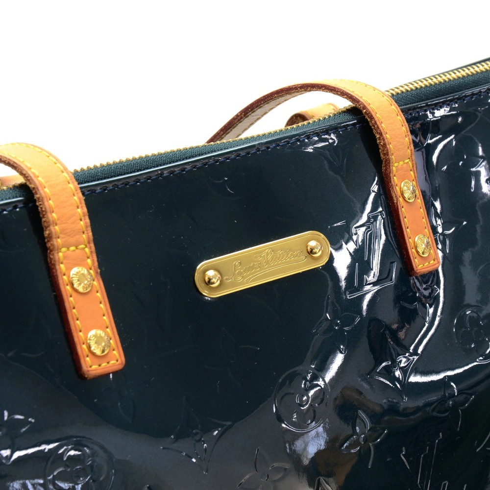 Pre-Owned Louis Vuitton Vernis Bellevue PM Leather Green 