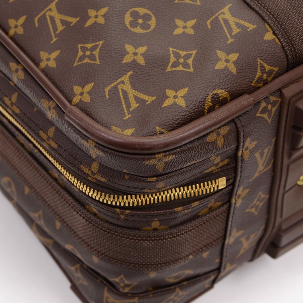 Authentic Louis Vuitton Monogram Satelite 50 Travel Bag with Strap