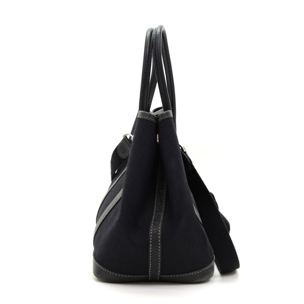 women's leather canvas garden party tote bag Crossbody shoulder  bag handbag (Black, S(24 * 15 * 10cm)) : Clothing, Shoes & Jewelry