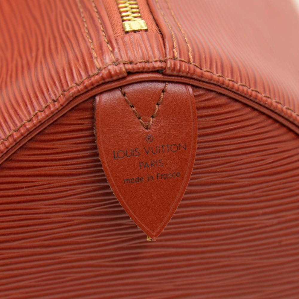 Vintage Louis Vuitton Speedy 40 Brown Kenyan Fawn Epi Leather Hand