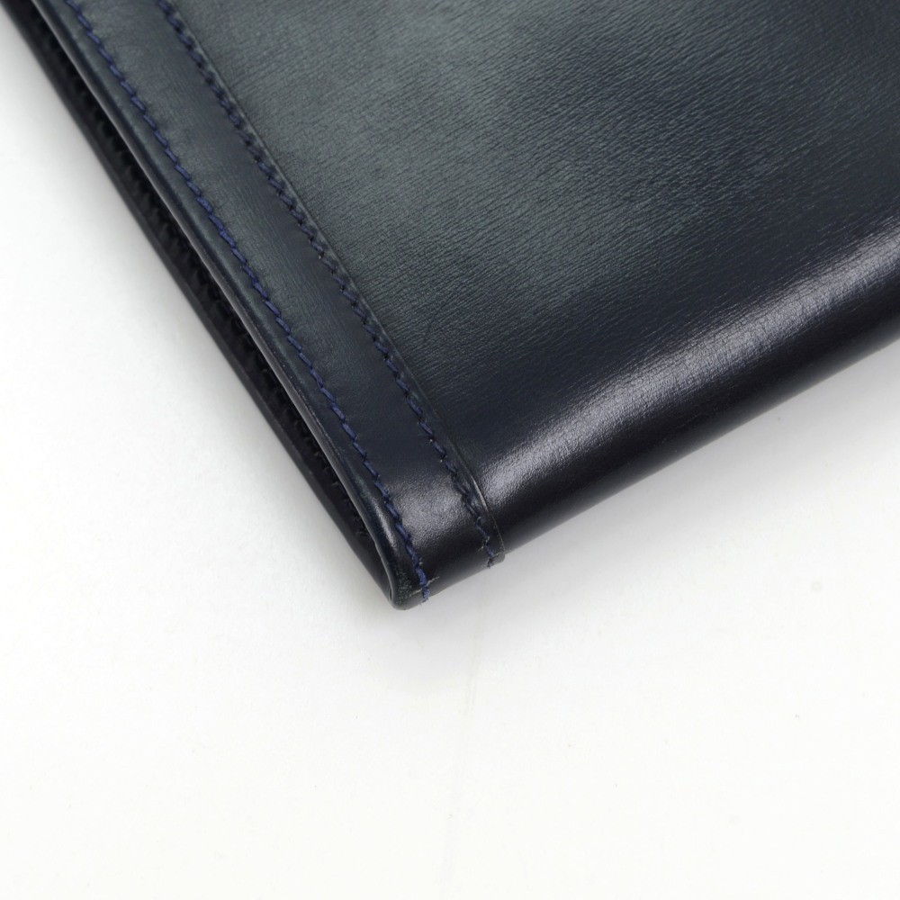 HERMES Jige GM Clutch Bag Document Bag Black Leather W 34cm Japan Vintage  [Used]