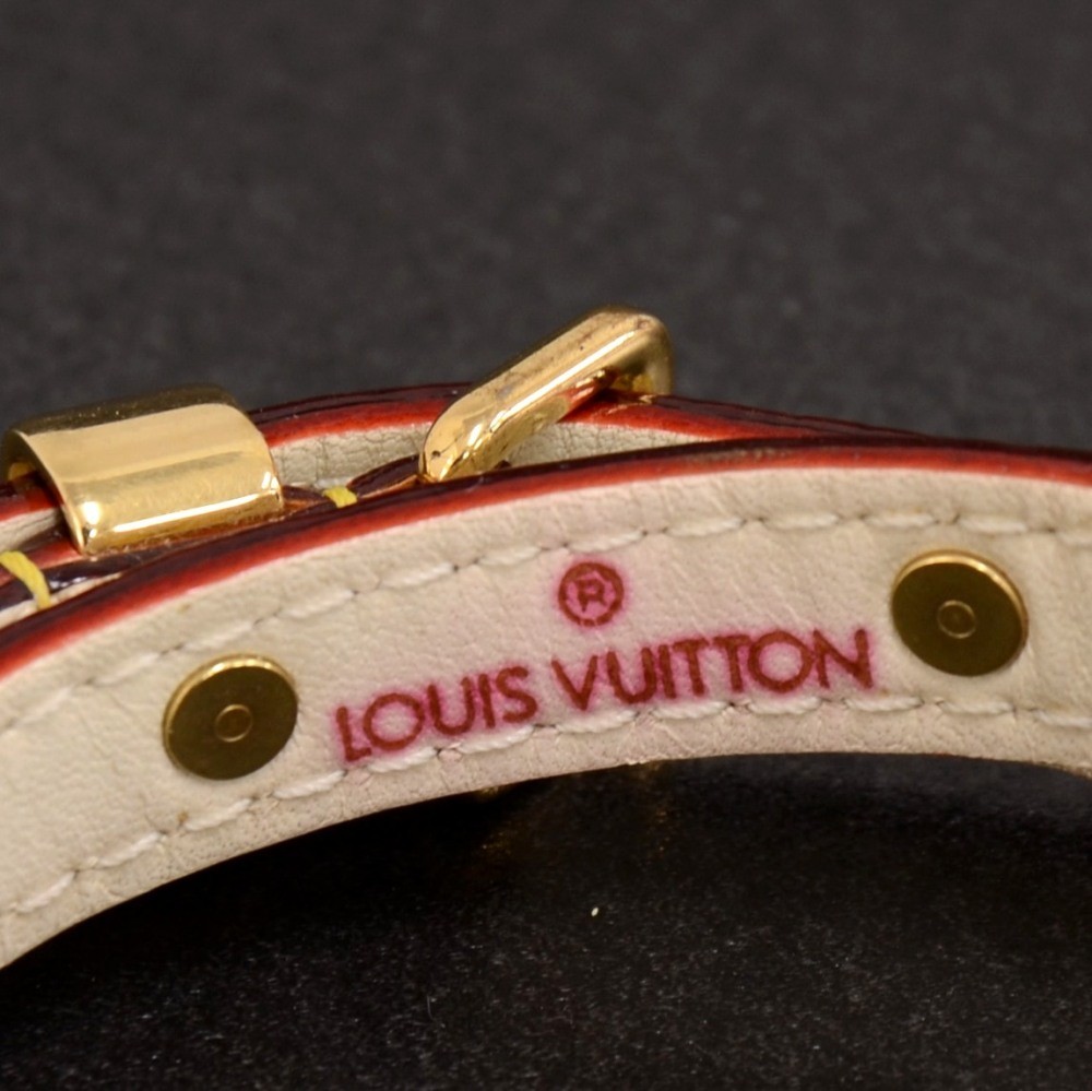 Louis Vuitton White Leather Suhali Serrure Bracelet – RETYCHE