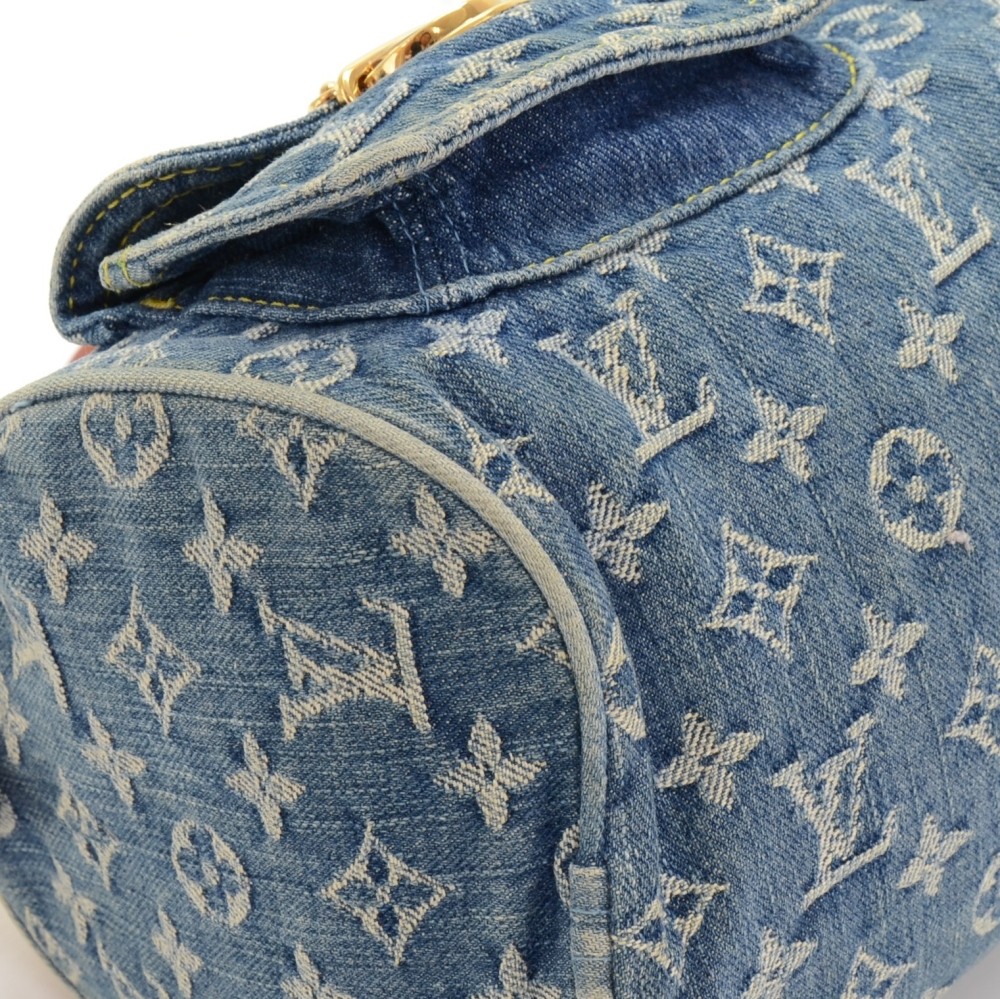 Replica Louis Vuitton Vintage Denim Backpack 