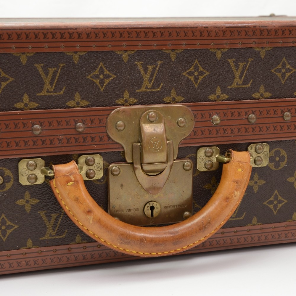 Louis Vuitton Alzer shoe trunk suitcase vintage monogram canvas