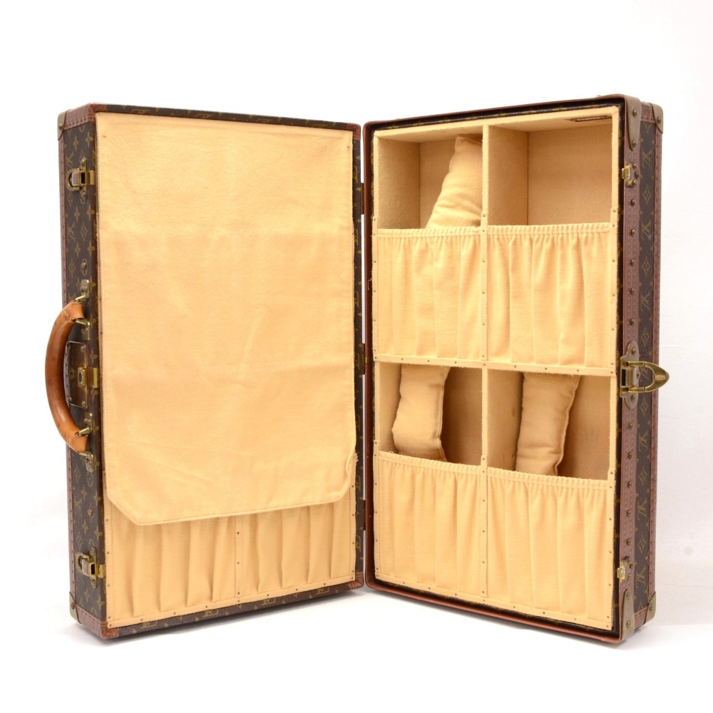 Sold at Auction: Louis Vuitton, Louis Vuitton: a Monogram Gemine Shoe Trunk  1960s (includes six internal cushions and luggage tag)