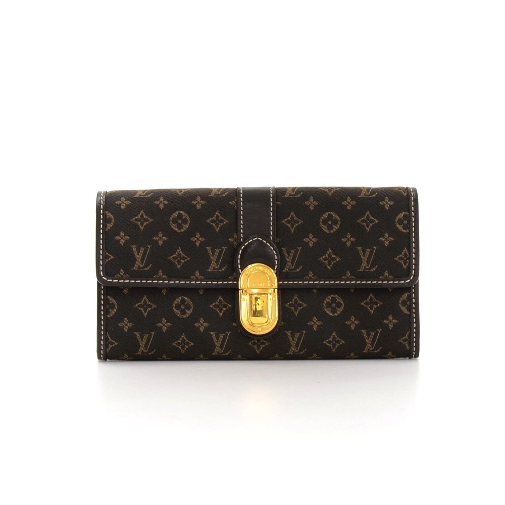 Louis Vuitton Sepia Monogram Mini Lin Idylle Sarah Wallet – The Closet