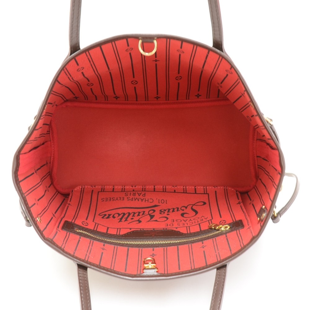 Louis Vuitton, Bags, Louis Vuitton Westminster Pm Womens Tote Bag N412  Damier Ebene Brown Red