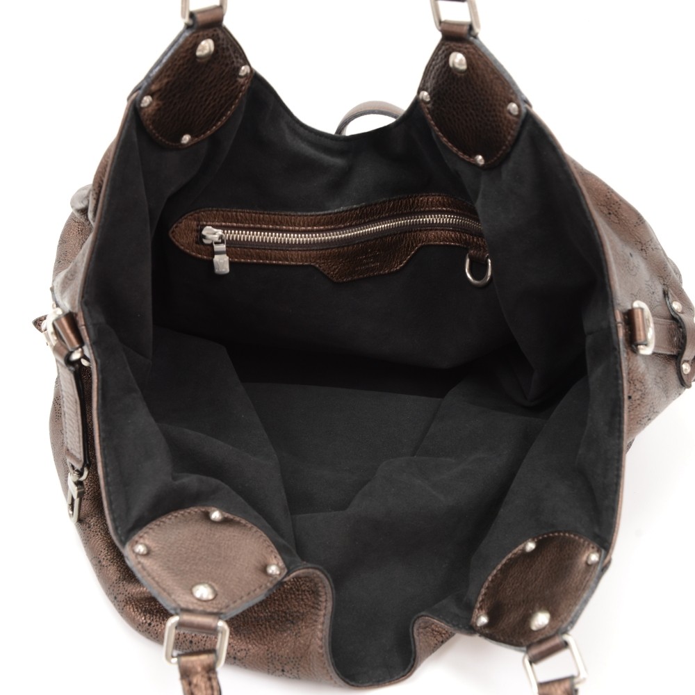 Mahina leather handbag Louis Vuitton Brown in Leather - 29368079