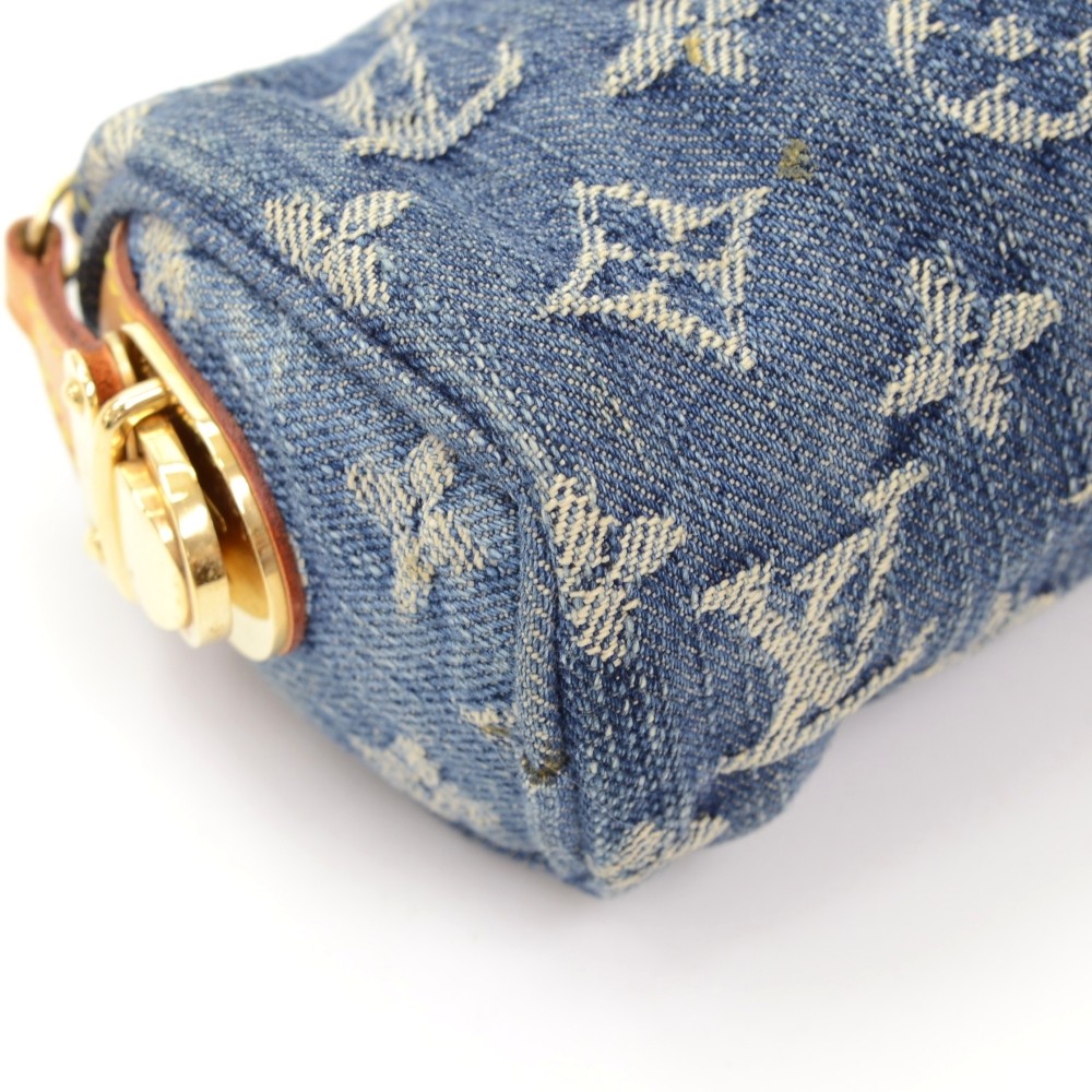 Louis Vuitton Monogram Denim Speedy BB Coin Purse - Blue Mini Bags,  Handbags - LOU627371