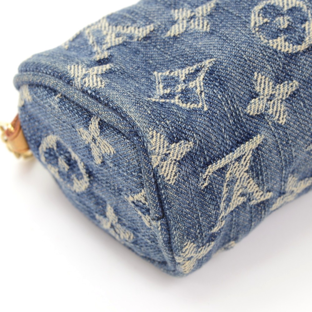 Louis Vuitton Monogram Denim Speedy BB Coin Purse - Blue Mini Bags,  Handbags - LOU627371