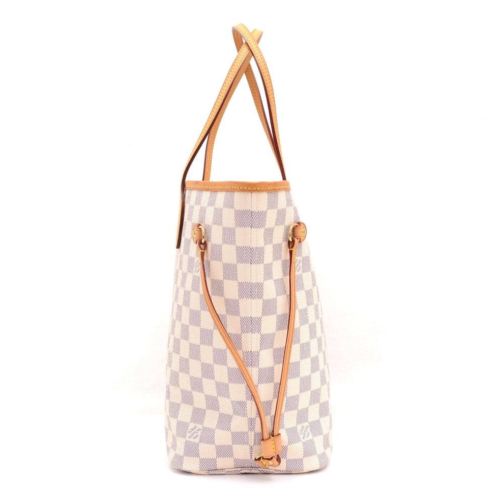 100％ Authentic Louis Vuitton Delightful MM Damier Azur Tote