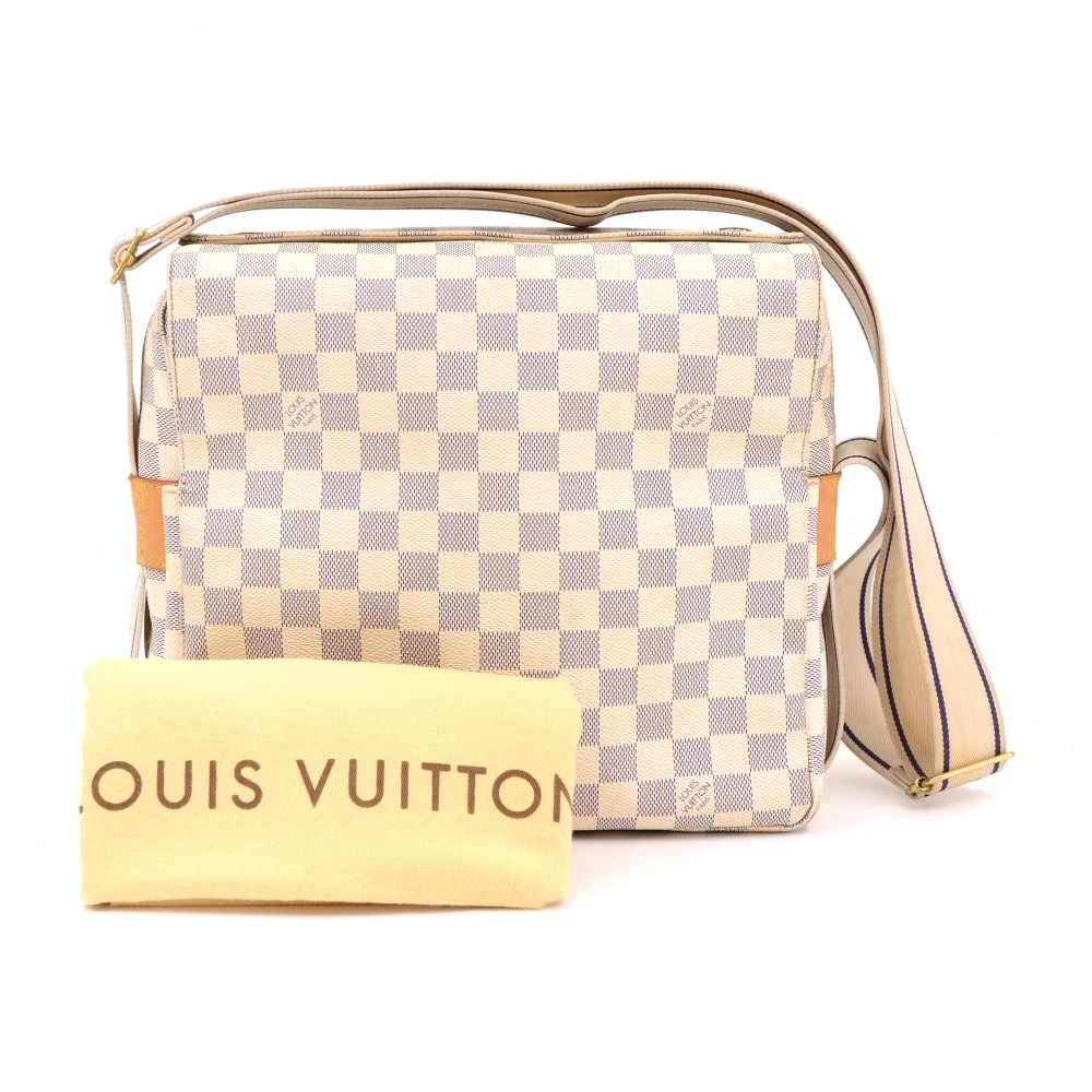 Louis Vuitton Vintage - Damier Azur Naviglio Bag - White Ivory Blue - Damier  Leather Handbag - Luxury High Quality - Avvenice
