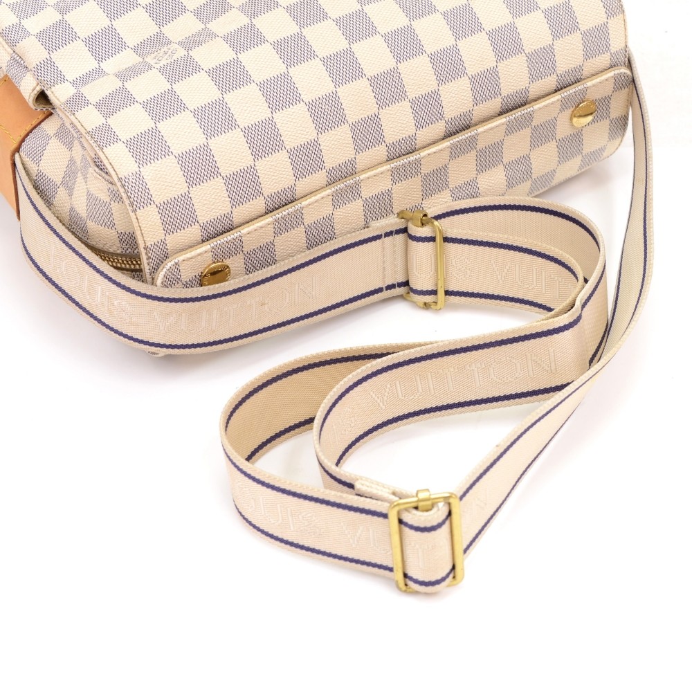 Louis Vuitton Vintage - Damier Azur Naviglio Bag - White Ivory Blue -  Damier Leather Handbag - Luxury High Quality - Avvenice