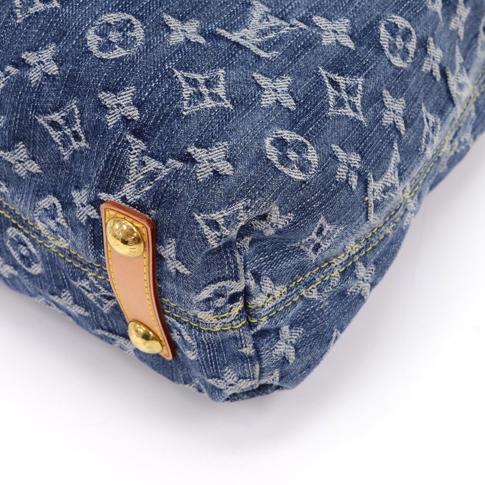 Louis Vuitton Blue Monogram Denim Baggy GM Cloth ref.762585 - Joli Closet