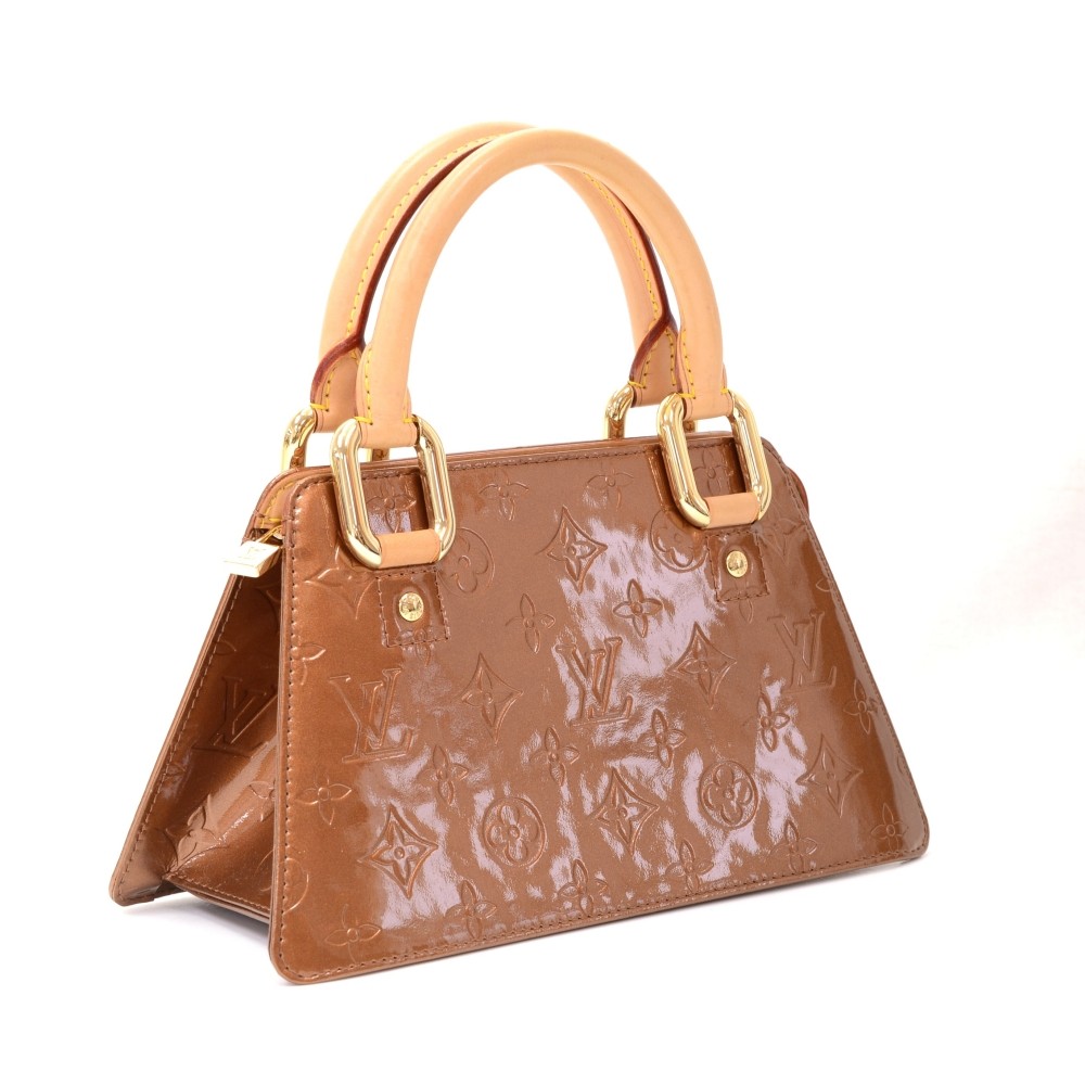 Louis Vuitton, Bags, Louis Vuitton Bronze Brown Reade Pm Vernis Patent  Leather Small Mini Tote Bag